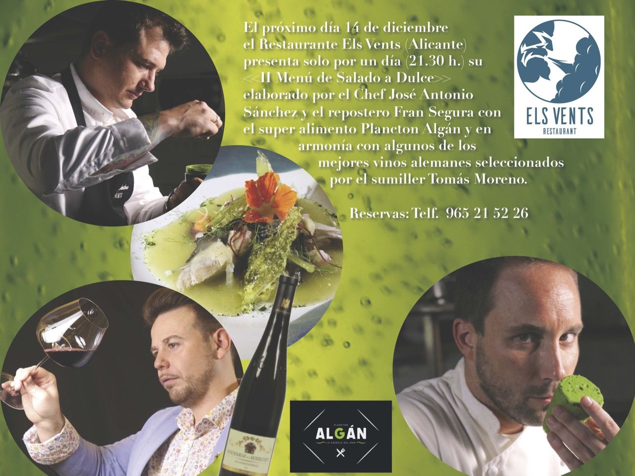 Els Vents presenta «Menú del Salado al Dulce»