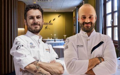 Alessandro Tormolino, chef del Rte. Sensi*-Amalfi) cocinó en España junto a Samuel Naveira (Rte. MU.NA*).